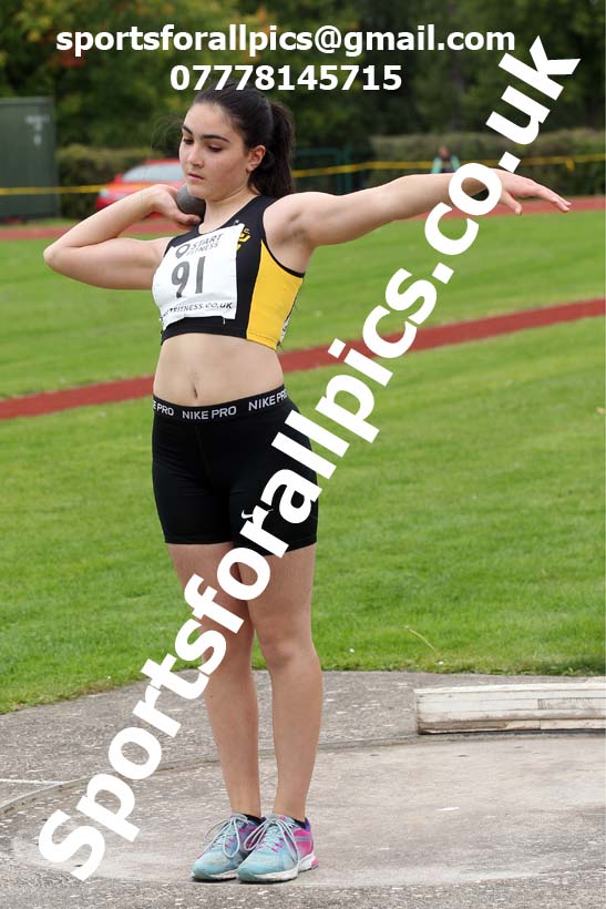 Shot putt, NECAA Open Meeting, Morpeth, Sunday, September 27th. David T. Hewitson/Sports for All Pics